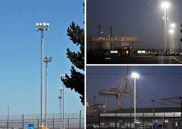猪猪视频官网LED高杆灯照亮美国旧金山港口